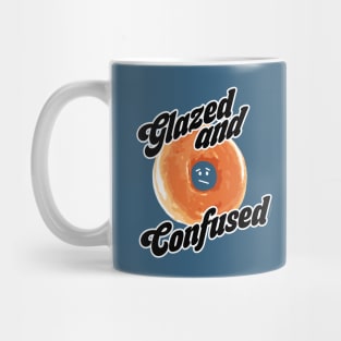 Glazed and Confused - funny vintage 70s donut design Mug